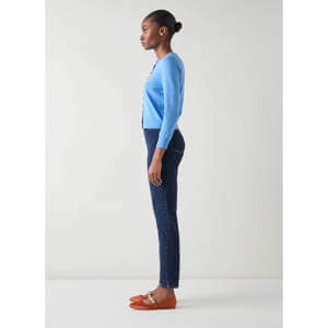 L.K. Bennett Lottie Mid Blue Buttoned Cardigan